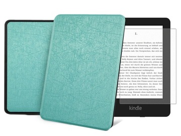 Кожаный смарт-чехол Alogy для Kindle Paperwhite 4, синий, глянцевый