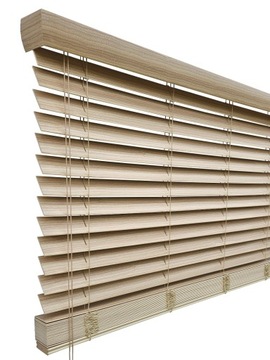 ŻALUZJE ŚCIENNE POZIOME DREWNOPODOBNE 50mm FAUX WOOD PCV 80X120
