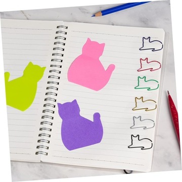 12 шт., бумажные блокноты для заметок с изображением кота, наклейки для заметок, наклейки