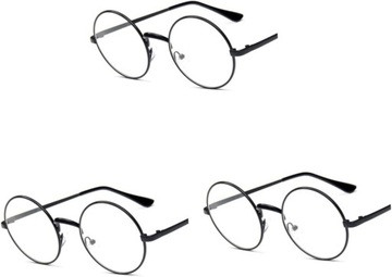 3 Ретро круглые стеклянные простые стеклянные очки Мужские очки Льняное стекло M