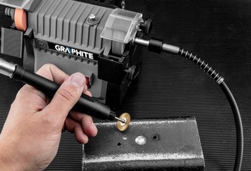 GRAPHITE MINI SZLIFIERKA STOŁOWA akumulatorowa 3w1