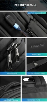 TIGERNU T-B3976 рюкзак для ноутбука 15,6 дюйма
