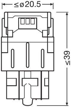 OSRAM LEDRIVING SL ЛАМПОЧКА W21/5ВТ БЕЛАЯ В БЛИСТЕРЕ 2 ШТ. СВЕТОДИОДА (БЕЗ ECE)
