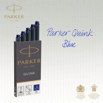Картриджи для ручек Parker Long, 5 шт., синие