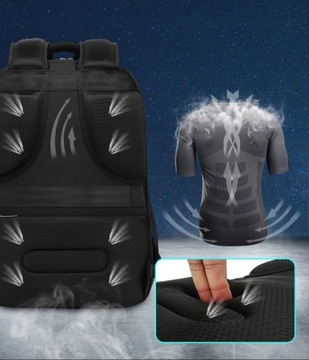 Plecak AoPin na laptopa 15,6 pojemny z USB i RFID