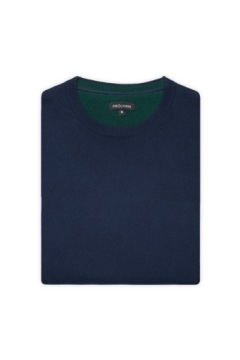 Мужской темно-синий хлопковый свитер с круглым вырезом Próchnik PM5 L