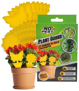 LEP PUŁAPKA LEPOWA Z KLEJEM MOTYL NA MSZYCE MUSZKI ZIEMIÓRKI DO DONICZEK