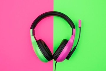 Наушники BIGBEN SWITCH для консоли V.1 PINK-GREEN
