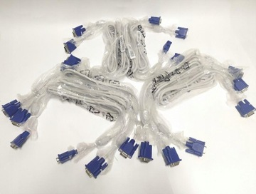 Kabel VGA-VGA, D-SUB, monitor 1,8M, biały