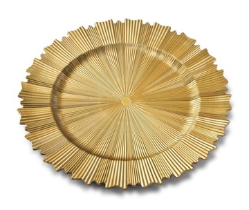 Złoty podtalerz dekoracyjny Blanche Gold 33 cm