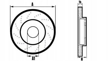 Tarcze TYŁ TUNING VW Transporter T4 1990-2004