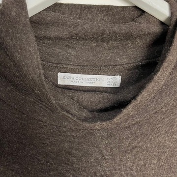 ZARA Brązowy Sweter Tunika M