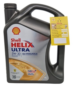 SHELL HELIX ULTRA 4L 5W30 + ZAWIESZKA SHELL GRATIS