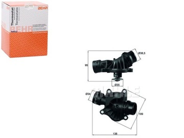 TERMOSTAT BMW E83 E63 E71 E90 E91 E92 E46 E53 E60 E65 2.0 2.5 3.0 3.5D