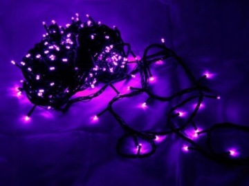 Елочные фонари 300 LED ФИОЛЕТОВЫЙ НА УЛИЦЕ В ПОМЕЩЕНИИ