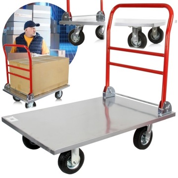 WÓZEK PLATFORMA TRANSPORTOWA MAGAZYNOWY SKŁADANY 500Kg