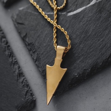 ОЖЕРЕЛЬЕ С НОРДИЧЕСКИМ ЗОЛОТОМ 18 КАРАТ, СТАЛЬ ВИКИНГОВ