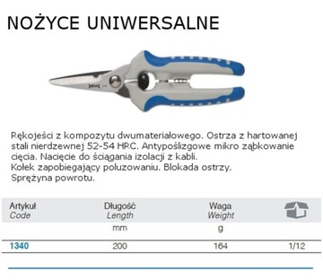 NOŻYCZKI NOŻYCE DLA ELEKTRYKÓW Z PROSTYMI OSTRZAMI BETA 1128BM