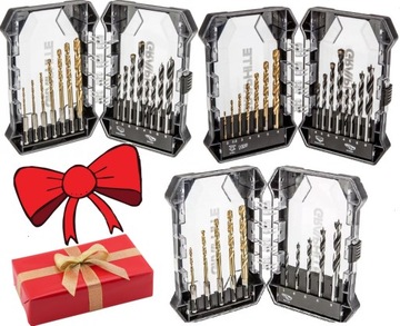 ГРАФИТ, 3 НАБОРА СВЕРЛ ПО МЕТАЛЛУ, БЕТОНУ, ДЕРЕВО, 40 ШТ. ИДЕЯ ДЛЯ ПОДАРКА