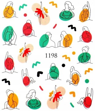 Naklejki wodne na paznokcie LINEART,LINEARNE-1198