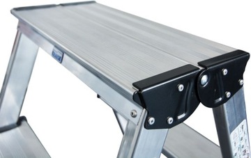 Лестница Krause dopplo 120410 алюминиевая, двусторонняя, со ступенями 2х5, прочная