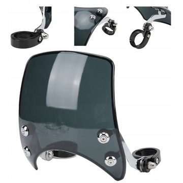ОБТЕКАТЕЛЬ ВЕТРОВОГО СТЕКЛА МОТОЦИКЛА + ФИКСИРОВАННЫЙ КРОНШТЕЙН УНИВЕРСАЛЬНЫЙ ВИНТАЖ
