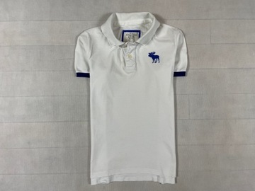 Abercrombie & Fitch polo duże logo blue unikat M L