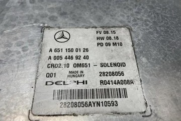 JEDNOTKA MOTORU ECU MERCEDES-BENZ SPRINTER 5-T FURGON (906) 6511500126