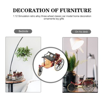 Антикварная модель автомобиля, велосипеда, металлический трехколесный кукольный домик