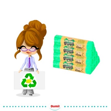 БИОМЕШКИ ДЛЯ МУСОРА 5Л ЭКО БИОРАЗЛАГАЕМЫЕ 100 ШТ.