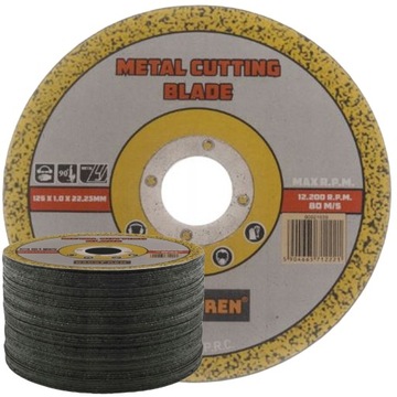 TARCZA DO CIĘCIA METALU Zestaw 50szt TARCZ do METALI 125x1 MOCNE
