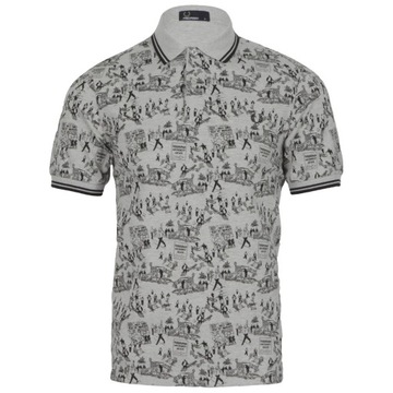 Fred Perry Whitsun Weekend Print Polo koszulka M
