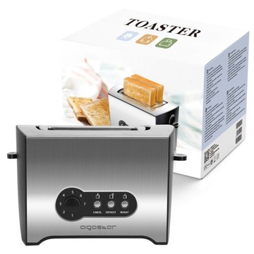 ТОСТЕР 2 ломтика 900 Вт 7 уровней мощности для поджаривания хлеба