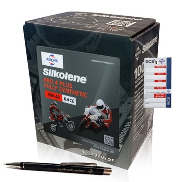 4 LITRY FUCHS SILKOLENE PRO 4 PLUS 5W40 OLEJ SILNIKOWY DO MOTOCYKLI 4L
