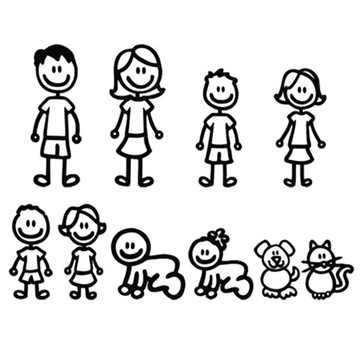Auto Family Window Sticker Applique Car Stickers