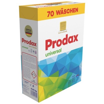 NIEMIECKI Proszek do PRANIA Prodax 70 prań UNIWERSALNY 4,55 kg MARSYLSKIE