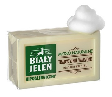 Biały Jeleń naturalne Mydło w kostce HIPOALERGICZNE 150g do skóry wrażliwej