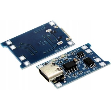 ЗАРЯДНОЕ УСТРОЙСТВО TP4056 LI-ION 18650 S1 С ЗАЩИТОЙ 5 В, 1 А, USB-C