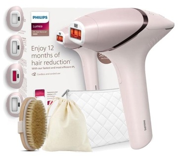 DEPILATOR PHILIPS LUMEA 9000 BRI957 Z 4 NASADKAMI +SZCZOTECZKA Z ETUI