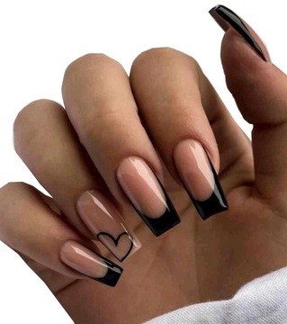 Paznokcie PRESS ON NAILS TIPSY 24 french serce