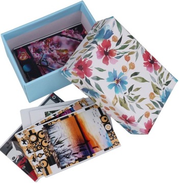 Prezentowe Pudełko na zdjęcia Instax Mini kwiaty n