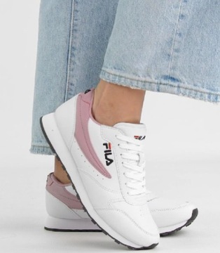 BUTY DAMSKIE FILA ORBIT LOW WOMEN BIAŁE SKÓRA SNEAKERSY ROZM. 38