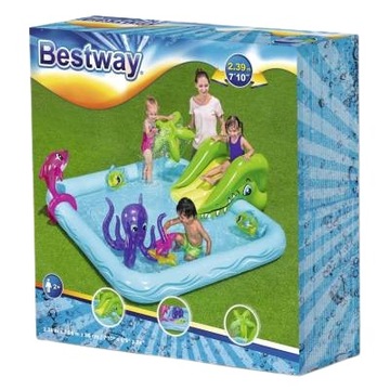 BASEN XXL WODNY PLAC ZABAW DLA DZIECI ZJEŻDŻALNIA