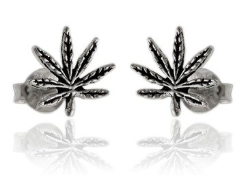 OKSYDOWANE KOLCZYKI LISTKI MARIHUANY MARY JANE