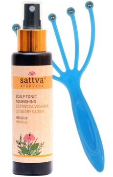 SATTVA WCIERKA HIBISKUS POROST WŁOSÓW + MASAŻER