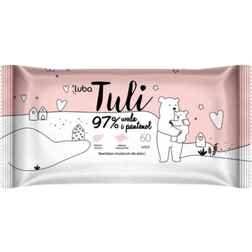 Luba Tuli Chusteczki nawilżane woda i pantenol 60 szt.
