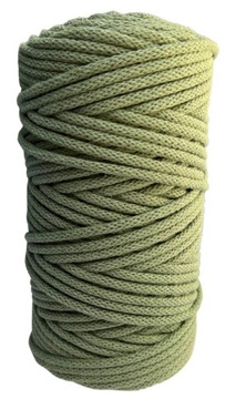 Sznurek bawełniany z rdzeniem 100mm 5mm PISTACJOWY