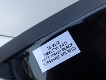 BLATNÍK LEVÝ PŘEDNÍ BLACK SAPHIRE 475 BMW F30 F31 11-19R