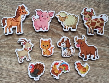 МАГНИТЫ НА ХОЛОДИЛЬНИК ДЛЯ ДЕТЕЙ РАЗВИВАЮЩИЙ НАБОР ЗВЕРИ ПОДАРОК ​​30 ШТ.