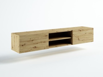 ПОДВЕСНОЙ ШКАФ ПОД ТЕЛЕВИЗОР 140 СМ ДУБ ARTISAN ГЛЯНЕЦ/МАТОВЫЙ